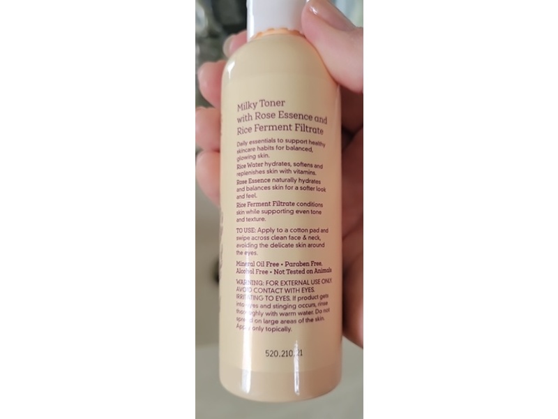 Global Beauty Care Rice Water Milky Toner, 4 fl oz/118 mL
