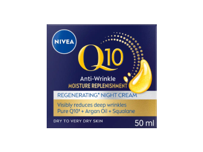 Nivea Q10 Anti-Wrinkle Moisture Replenishment Night Cream, 50 mL