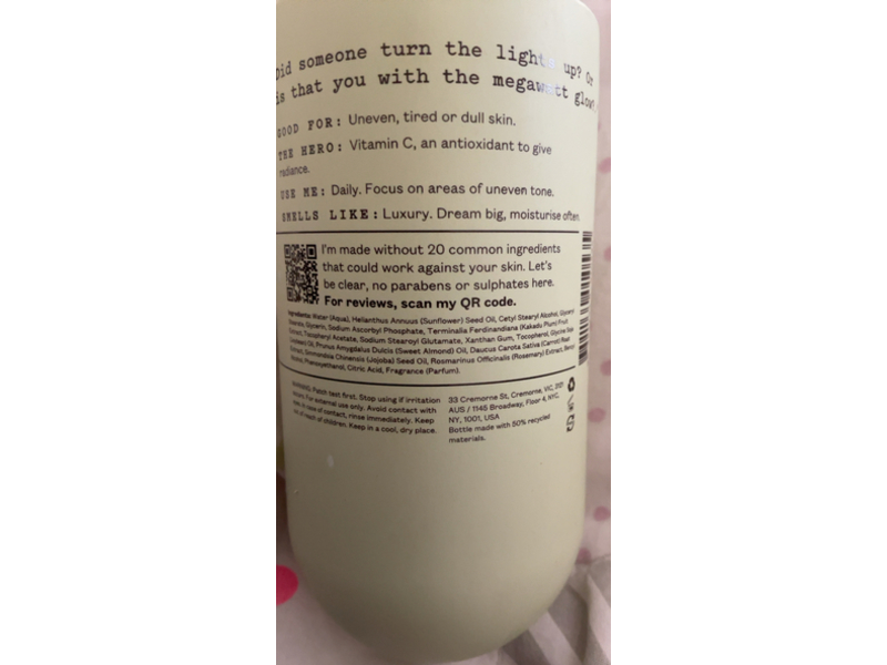 Frank Body Everyday Brightening Body Lotion, Bamboo & Camellia, 8.45 fl oz/250 mL