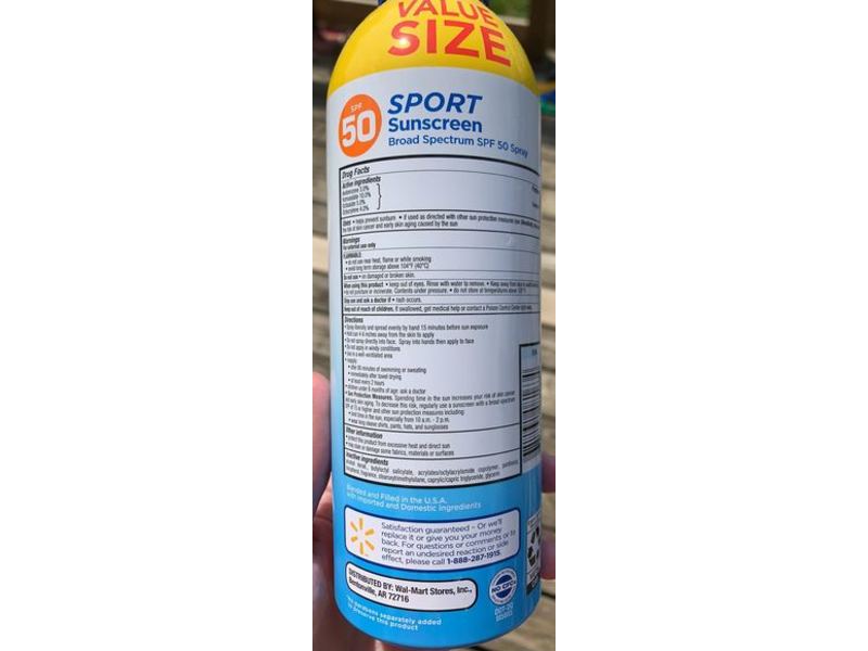 Equate Sport Sunscreen, Spf 50, 9.1 oz