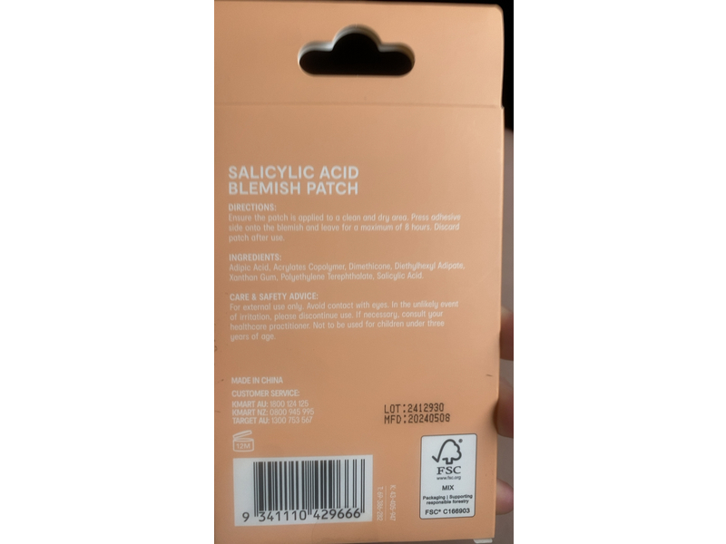 OXX Skincare Salicylic Acid Blemish Patch, 72 Count