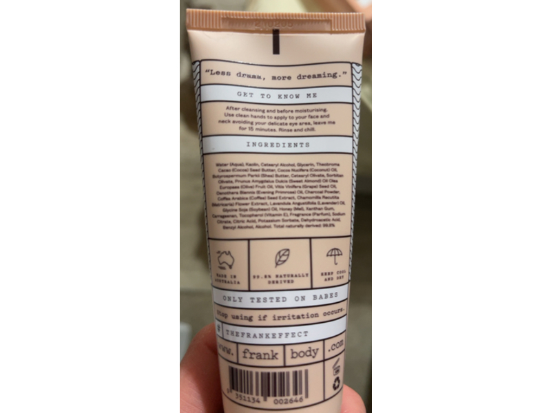 Frank Body Anti - Drama Face Mask, 2.71 fl oz/80 mL