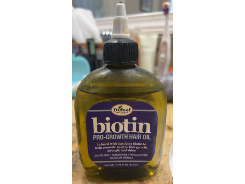 Difeel Pro-Growth Hair Oil, Biotin, 7.78 fl oz/230 mL