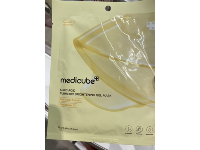 Medicube Brightening Gel Mask, Kojic Acid Turmeric, 0.98 oz/28 g, 1 Count, Pack Of 4