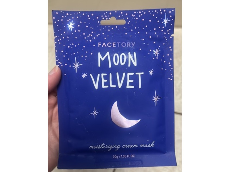 Facetory Moisturizing Cream Mask, Moon Velvet, 1.05 fl oz/30 g, 5 Pack