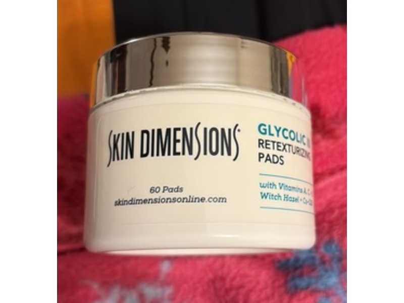 Skin Dimensions Glycolic Retexturizing Pads, 60 Count