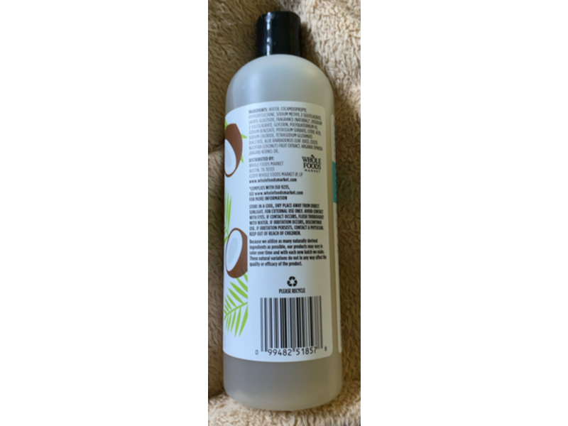 365 Whole Foods Market Foaming Shower Gel, Island Coconut,16 fl oz/473 mL