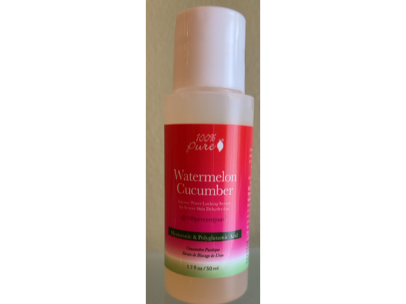 100% PURE Watermelon Cucumber Water Locking Serum, 1.7 fl oz/50 mL