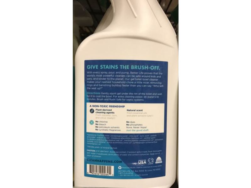 Better Life Toilet Bowl Cleaner, Tea Tree & Peppermint, 24 fl oz/709 mL