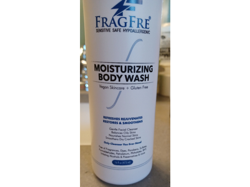 Fragfre Moisturizing Body Wash, Refreshes Rejuvenates Restores & Smoothens, 16 fl oz/473 mL