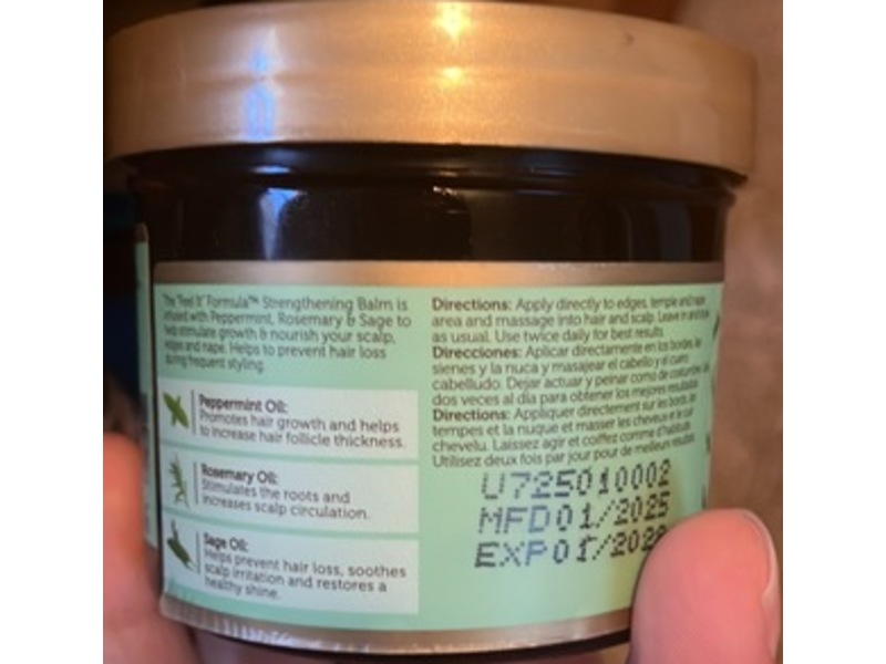 African Pride Feel It Formula Hair Strengthening Balm, Peppermint, Rosemary & Sage, 4 oz/113 g