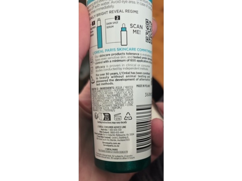 L'oreal Paris Bright Reveal Anti-Blemish Serum-In-Cleanser, Niacinamide + Salicylic Acid, 150 mL