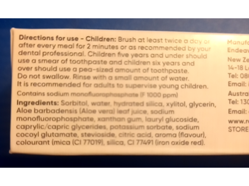 Red Seal Kids Toothpaste Gel, Berry Bubblicious, 2.47 oz/70 g