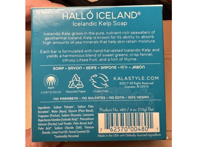 Kalastyle Hallo Iceland Kelp Soap, 4 oz/113 g