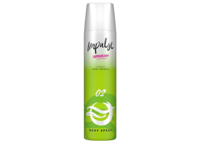 Impulse Throwback Body Spray, Lemon & Freesia, 75 mL