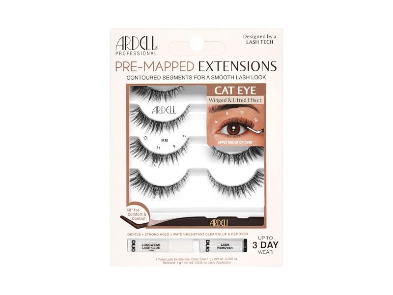 Ardell Pre-Mapped Extensions Kit, Cat Eye, 4 Pair, 8 Count