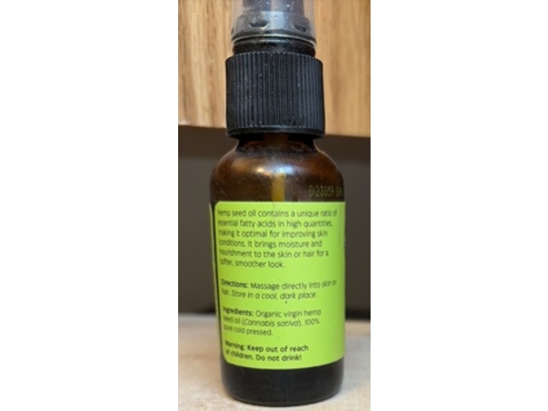Uncle Harry's Organic Hemp Oil, Cold Pressed, 1 fl oz/30 mL