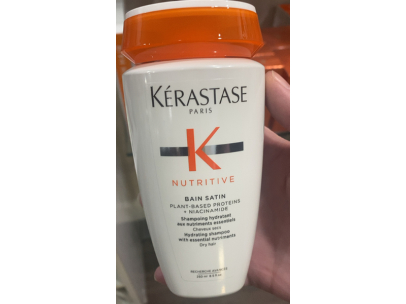 Kerastase Nutritive Bain Satin Shampoo, Plant-Based Proteins & Niacinamide, 8.5 fl oz/250 mL