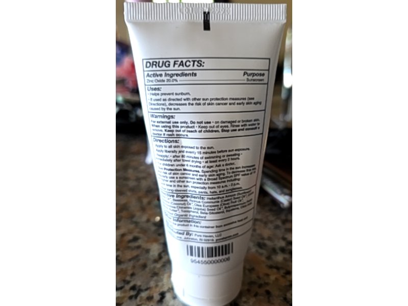 Purehaven Body Sunscreen Lotion, SPF 30, 3 oz/85 g