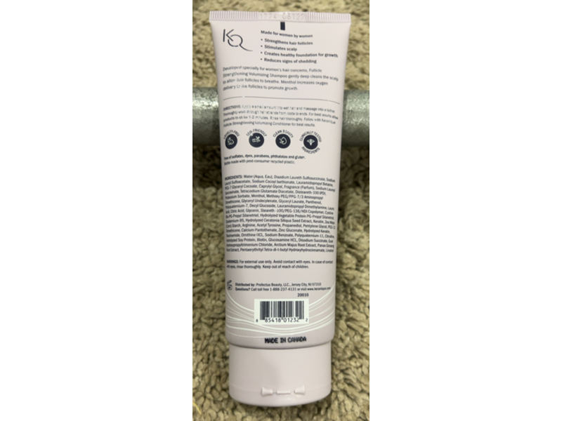 Keranique Volumizing Follicle Strengthening Shampoo, 3.4 fl oz/100 mL