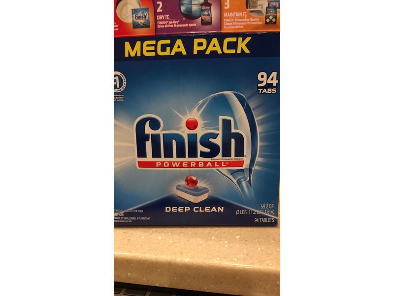 Finish Powerball Deep Clean Fresh Scent Dishwasher Dishwashing Tablets, 94 tablets