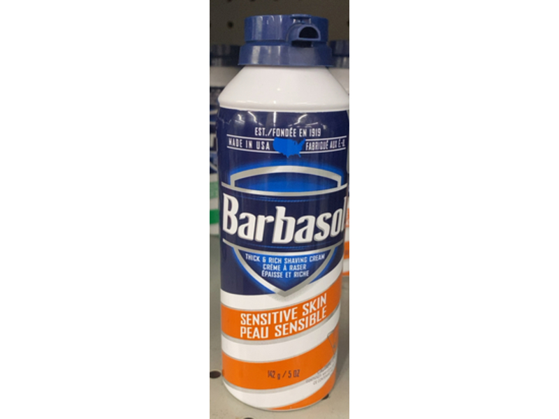 Barbasol Sensitive Skin Thick & Rich Shaving Cream, 5 oz/142 g