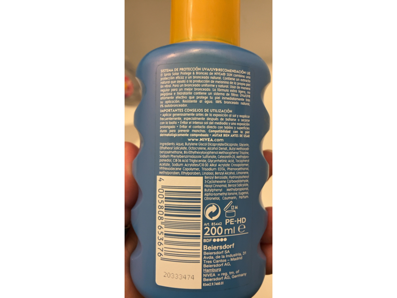 Nivea Sun Bronze Spray, SPF 20, 200 mL