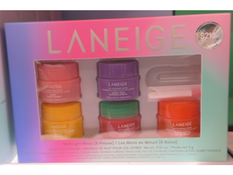 Laneige Lip Sleeping Mask Set, Midnight Minis, 0.10 oz/3 g, 5 Count