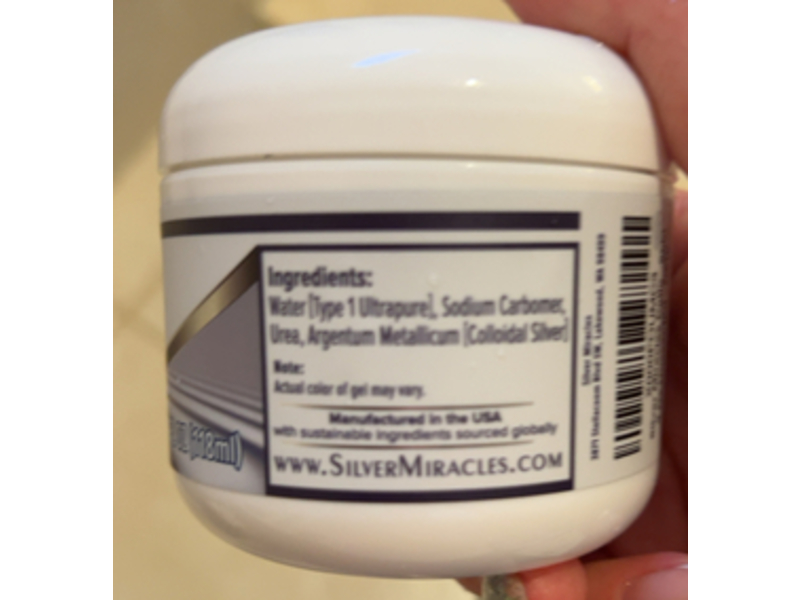 Silver Miracles Gel, Colloidal Silver, 4 fl oz/118 mL