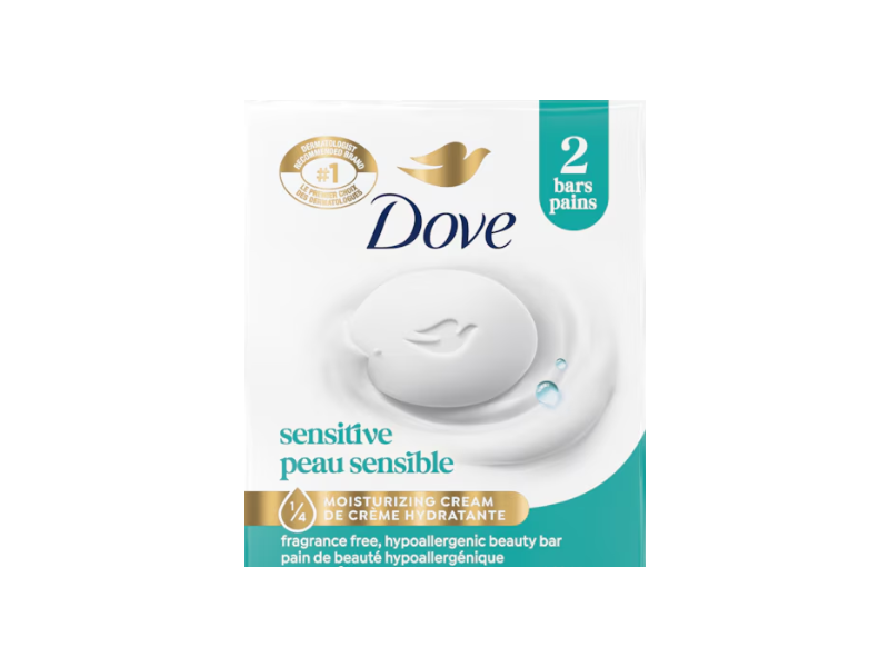 Dove Sensitive Skin Micellar Beauty Bar, 100 g, 2 Bars