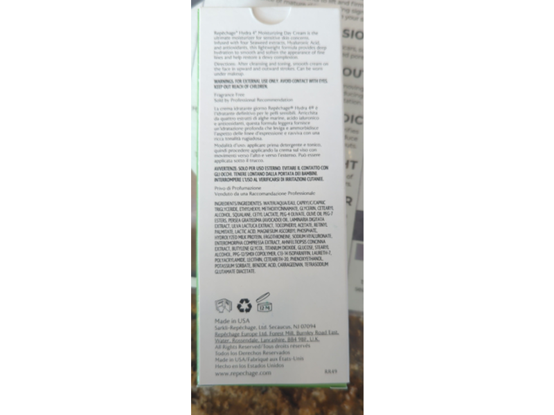 Repechage Hydra Moisturizing Day Cream, 1.7 oz/50 mL