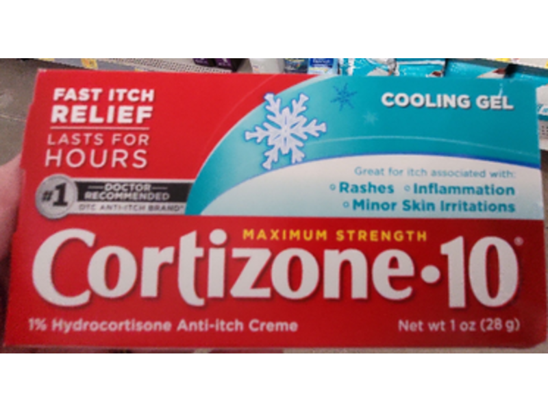 Cortizone-10 Anti Itch Cooling Gel Creme, 1% Hydrocortisone, 1 oz/28 g