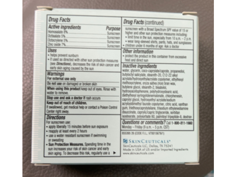 SkinCeuticals Clear Daily Soothing Uv Defence Daily Sunscreen, SPF30, 1 fl oz/30 mL