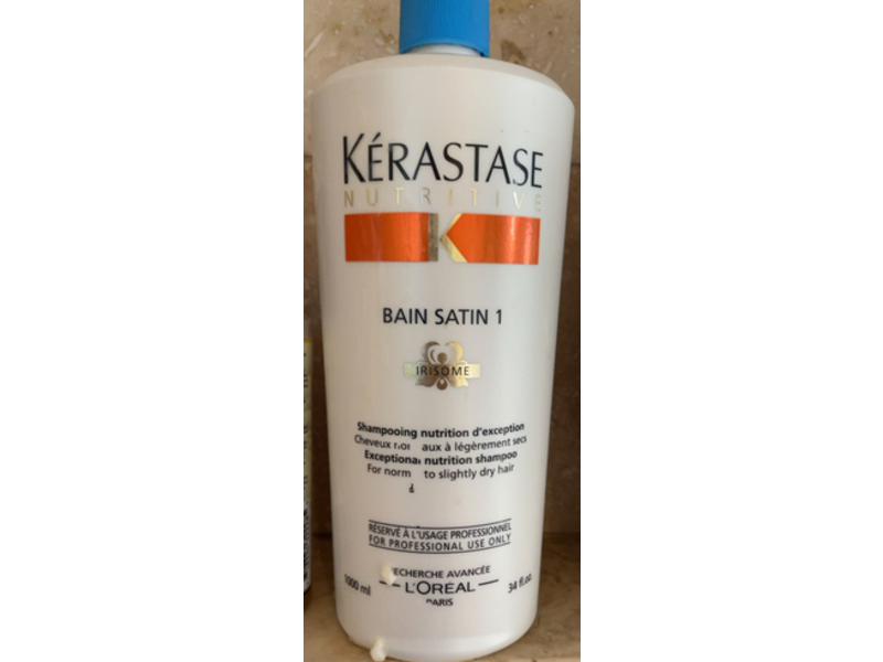 Kerastase Nutritive Bain Satin No.1 Nutrition Shampoo, Irisome, 34 fl oz/1000 mL