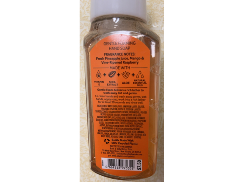 Bath & Body Works Gentle Foaming Hand Soap, Pineapple Mango, 8.75 fl oz