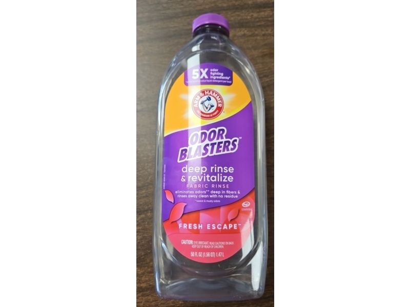 Arm & Hammer Odor Blasters Fabric Rinse, Fresh Escape, 50 fl oz/1.47 L