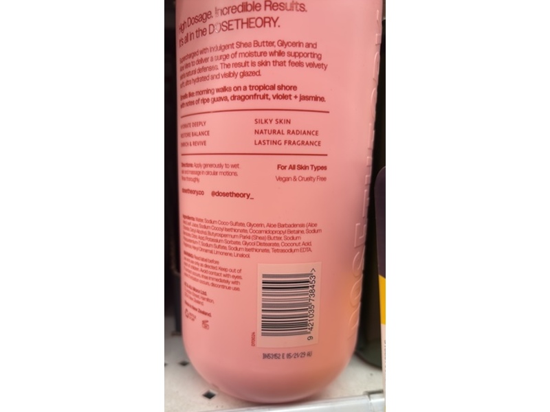 DoseTheory Milk Glaze Body Wash, Guava Flower, 30.43 fl oz/900 mL