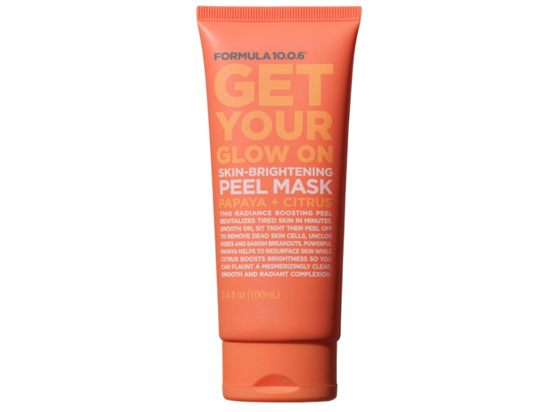 Formula 10.0.6 Get Your Glow On Skin-Brightening Peel Mask, Papaya + Citrus, 3.4 fl oz/100 mL