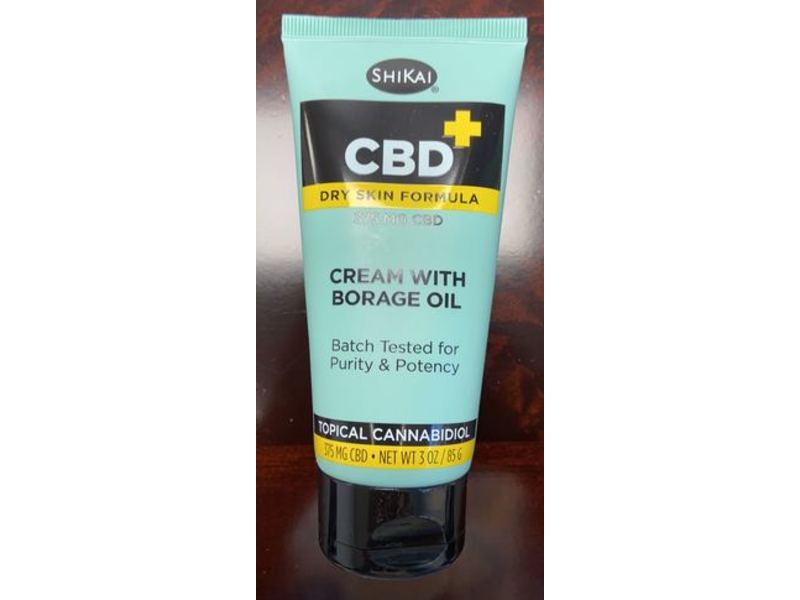 Shikai CBD Cream, Borage Oil, 3 oz/85 g