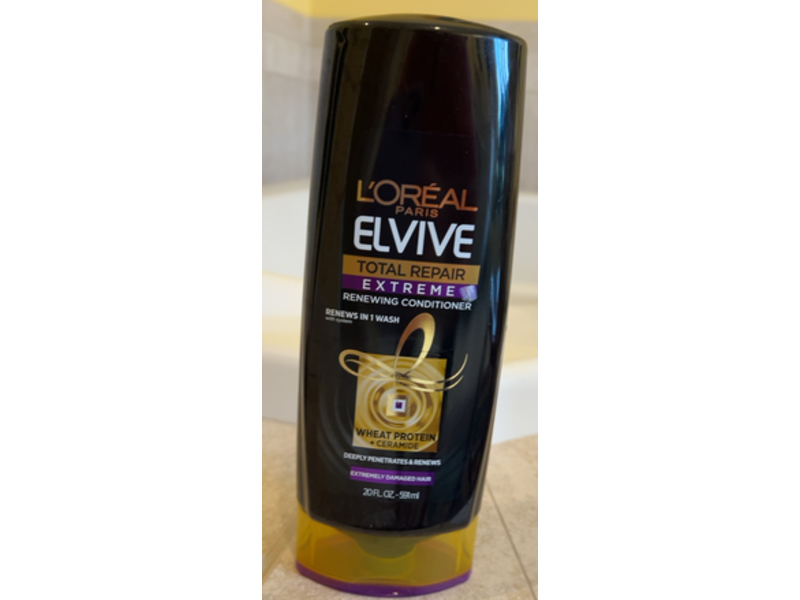 L'Oreal Paris Elvive Total Repair Extreme Renewing Conditioner, Wheat Protein + Ceramide, 20 fl oz/591 mL