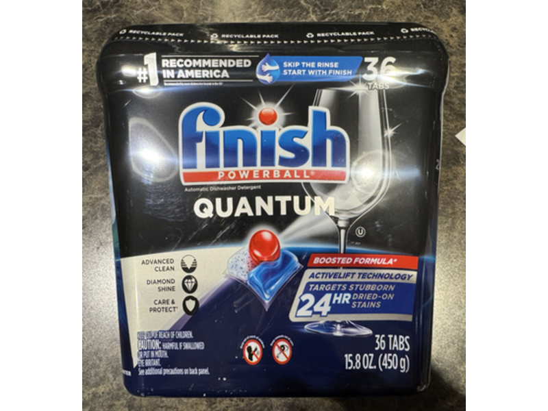 Finish Powerball Quantum Automatic Dishwasher Detergent Tabs, 15.8 oz/450 g, 36 Count