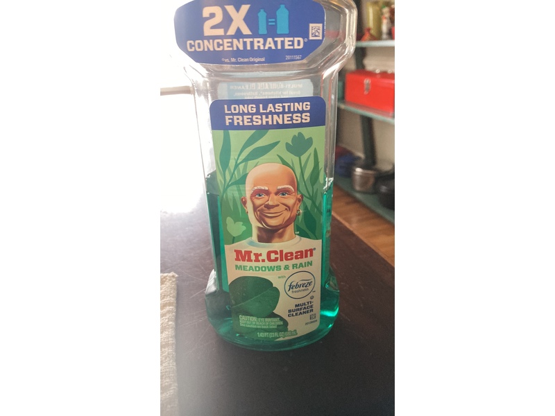 Mr. Clean Multi-Surface Cleaner, Meadows & Rain, 45 fl oz/1.33 L, Pack Of 6