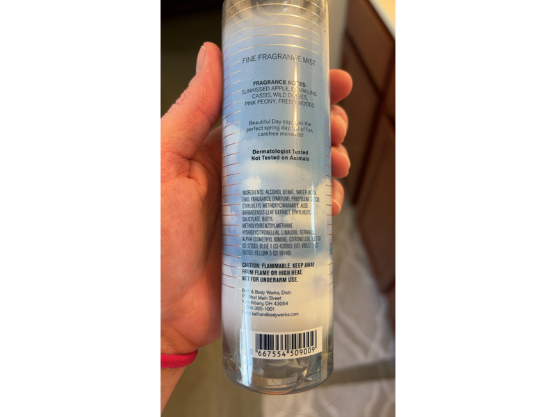 Bath & Body Works Fine Fragrance Mist, Beautiful Day, 8 fl oz