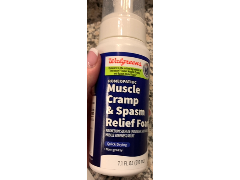 Walgreens Homeopathic Muscle Cramp & Spasm Relief Foam, 7.1 fl oz/210 mL