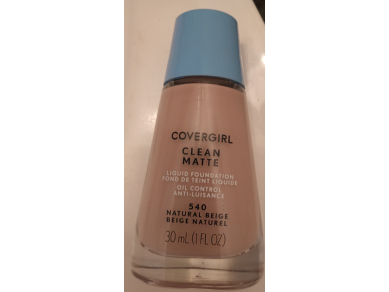 Covergirl Clean Matte Liquid Foundation, 540 Natural Beige, 1 fl oz/30 mL