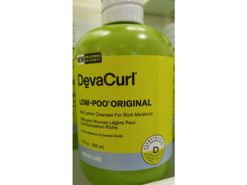 Devacurl Low-Poo Original Mild Lather Cleanser, Moisture, 12 fl oz/355 mL