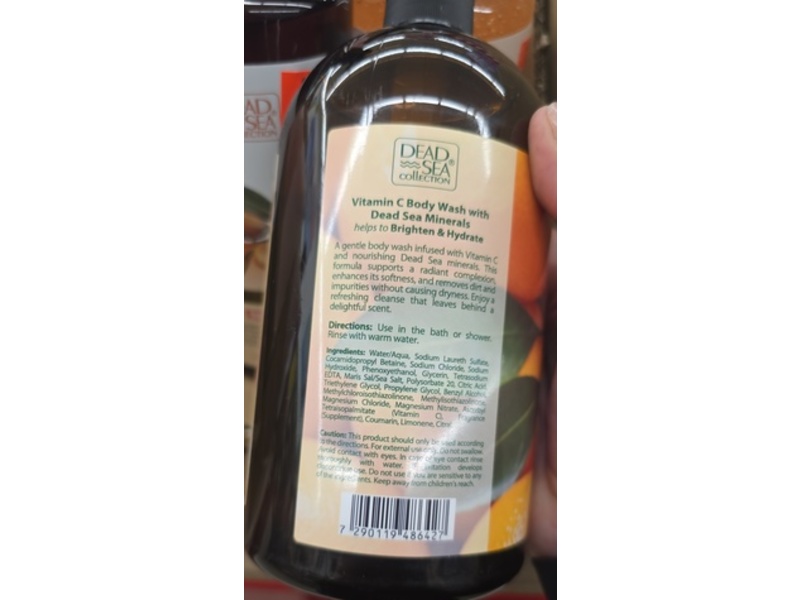 Dead Sea Collection Mineral Body Wash, Vitamin C, 33.8 fl oz/1000 mL