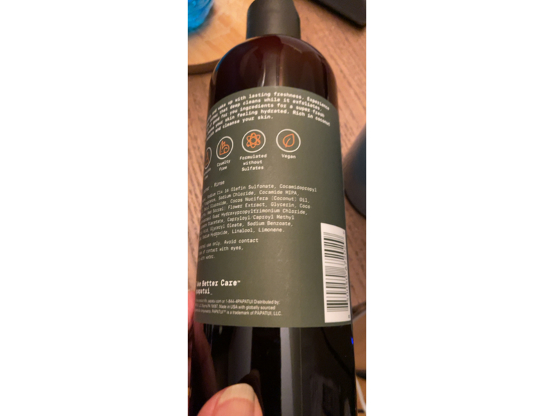 Papatui Refreshing Body Wash, Sandalwood Suede, 18 fl oz/532 mL