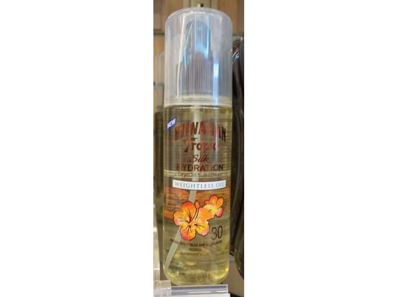 Hawaiian Tropic Silk Hydration Dry Oil Sunscreen, Weightless Oil, SPF 30, 5 fl oz/148 mL