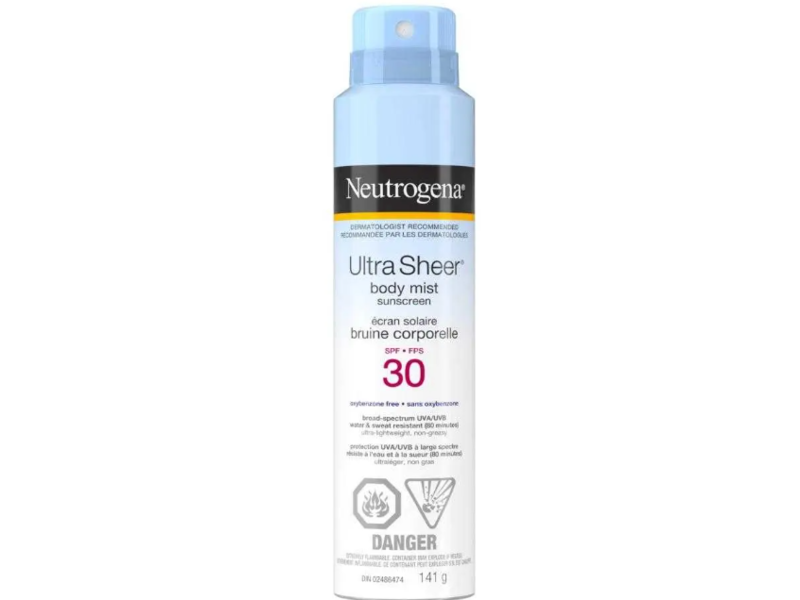 Neutrogena Ultra Sheer Body Mist Sunscreen, SPF 30, 141 g